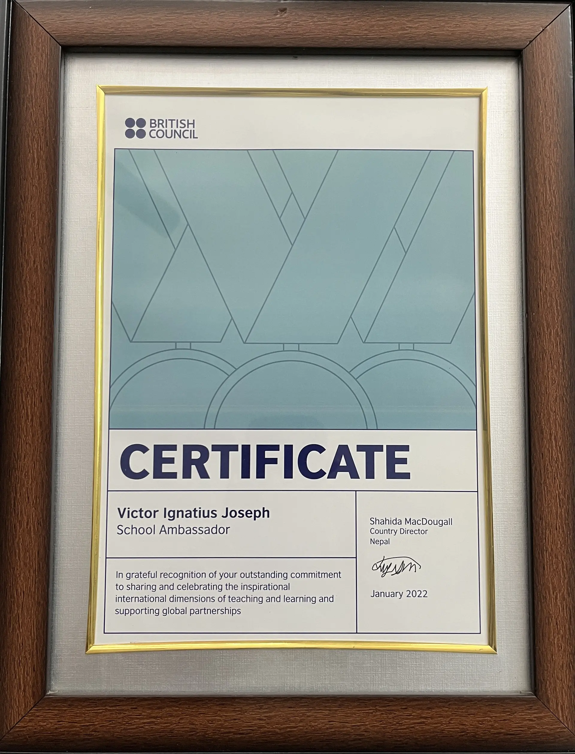 School Ambassador Award